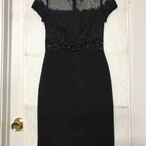 JS BOUTIQUE  Beads/ Embroidered/ Mesh Dress- Size 0